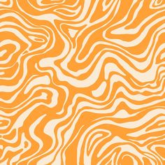 an orange and white background with wavy lines