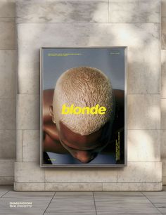 a poster with the word blonde on it