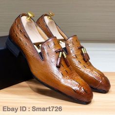 ad eBay - Find many great new & used options and get the best deals for Mens Tassel Loafer Genuine Leather Dress Shoes Wedding Party Dress Shoes Men at the best online prices at eBay! Free shipping for many products! Mens Tassel Loafers, Mens Loafers Shoes, Shoes Trends, Shoe Image, Slip On Dress Shoes, Wedding Party Dress, Wedding Dress Shoes, Shoes Wedding, Leather Dress Shoes