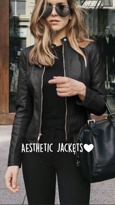 Zipper Outfit, Women Bike, Autumn Jacket Women, Fashion Stand, Pu Leather Jacket, Chic Leather, Mode Design, Blue Coats, Outwear Jackets