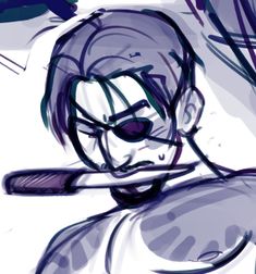 a drawing of a person with a baseball bat in his hand and the background is blurry