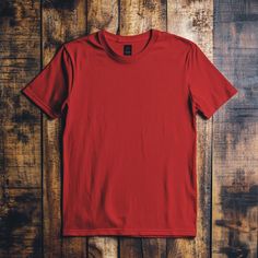 Crew Neck T-shirt For Streetwear, Basic Crew Neck Pre-shrunk Shirt, Basic Pre-shrunk Crew Neck Shirt, Red Short Sleeve Tops With Branding, Basic Solid Pre-shrunk T-shirt, Basic Cotton Crew Neck Shirt, Basic Crew Neck Shirt, Red Short Sleeve Shirt With Branding, Basic Plain Crew Neck T-shirt