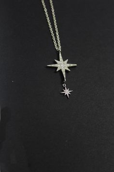 We need silence to be able to touch souls.the night with moon and all the stars. A beautiful very very Delicate simple sparking sun moon star necklace lariat that's perfect for everyday wear and for women gift sister present for her birthday, Christmas, niece graduation jewelry gift., Gold or Rose gold and Silver Available!! ** 14K Gold filled chain and clasp * Adorable Glossy 18k gold plated CZ north star, 24x28mm small star 5 mm .CZ moon 7 mm Three Cubic star coin Measurement: 5.6×14.5mm * 925 Magical Star-shaped Jewelry For Gifts, Magical Star-shaped Jewelry Gift, Silver Star-shaped Jewelry For Birthday Gift, Sparkling Star-shaped Jewelry Gift, Graduation Jewelry, Gold Elephant, Elephant Earrings, Initial Gifts, Night Court