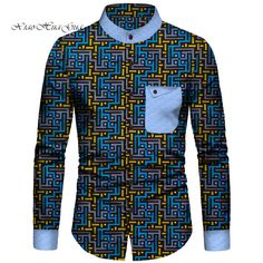 Traditional Mens Wear African Fashion, Mens Kitenge Shirt Designs Latest, Africa Dress For Men, African Design For Men, African Men Shirts Design, Ankara Shirts For Men African Prints, Ankara Top For Men, Traditional Shirts For Men, Men Ankara Styles Outfit