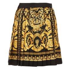 Versace gold and black Barocco print pleated midi skirt, patterned, zip and button closure on back.Gender: WOMENMaterial: 100%SILKColor: MULTICOLORMade in: ITProduct ID: 10008291A042365B000*Import tax/duty will be calculated at checkout (If applicable) Japan Jeans, Versace Skirt, Silk Mini Skirt, Versace Gold, Pleated Fabric, Silk Twill, Gianni Versace, Pleated Midi Skirt, Pleated Mini Skirt