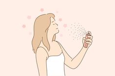 Premium Vector | Young happy cheerful smiling beautiful woman cartoon character spraying applying perfume with magnificent scent on skin | Cute art, Cartoon characters, Aesthetic art Spray Advertising, Smell Illustration, Perfume Cartoon, Ads Illustration, Applying Perfume, Woman Cartoon, Perfume Art, Minimal Drawings, Girl Cartoon Characters