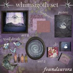 the whimsictch set includes pictures, wallpapers, and other items