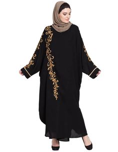 Embroidered and hand work patch across chest and two patches at both sleeve Contrast fabric at sleeve Elegant and trendy kaftan for every occasion Round neckwith zip opening toward shoulder for easy wear Hijab and band shown in the image can be bought separately Fabric: 100% Polyester Satin (Premium Nida)Care: Mild machine wash/ hand Cold Wash/ Dry cleanWe request customers to carefully choose the correct size and dress length referring to our size chart Eid Floral Embroidered Tunic Abaya, Traditional Tunic Abaya With Floral Embroidery, Elegant Long Sleeve Kaftan With Multicolor Embroidery, Long Sleeve Embellished Embroidered Dress For Eid, Embroidered Long Sleeve Dress For Eid, Gold Embroidered Long Sleeve Kurta For Eid, Eid Long Sleeve Kurta With Gold Embroidery, Long Sleeve Kurta With Gold Embroidery For Eid, Eid Festive Abaya With Floral Embroidery