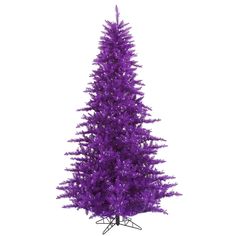 a purple christmas tree on a white background