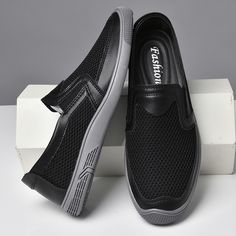 Occasion : Casual Fashion Element : Sewing Shoes Type : Loafers Fit : Fits true to size, take your normal size Pattern Type : Solid Insole Material : PU Season : Spring/Autumn Model Number : GX1122 Lining Material : NONE Outsole Material : Rubber Closure Type : SLIP-ON Feature : Breathable,Massage Upper Material : Mesh (Air mesh) Brand Name : mogaciillo Item Type : Casual Shoes Department Name : ADULT Tips: 1. This is NOT Standard EUR \ US Size. 2. The foot length is the only standard for custom Black Tpr Sneakers For Walking, Black Breathable Walking Shoes With Round Toe, Black Sporty Slip-ons For Sports, Breathable Slip-ons With Round Toe, Black Flat Heel Walking Shoes For Sports, Slip-on Slip-resistant Sneakers With Flat Heel, Black Leather Breathable Walking Shoes, Black Breathable Synthetic Walking Shoes, Black Flat Heel Walking Shoes