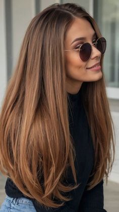 Fall Season Hair Color, Rusty Blonde Hair, Hairstyle And Color Ideas, Brunette Hair 2024 Fall, Natural Hair Color Ideas For Pale Skin, Hair Color For Pale Skin Brown Eyes, Fall Hair 2024 Brunette, Low Maintenance Hair Color Brunette Fall, Different Colors Of Brown Hair