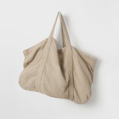 Frankie Linen Bag - Natural Elsie Green, Linen Sheet Sets, Market Shopping, Linen Bag, Luxury Linen, Duvet Sets, Sustainable Fabrics, Pure Linen, Zip Pockets