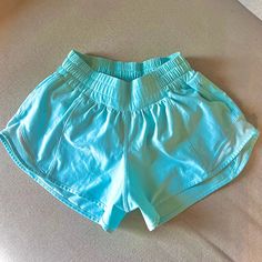 Size 2-2.5” Low Rise Blue Glow Sold Out 2018 Pastel Blue Like New Blue Lightweight Casual Activewear, Casual Lightweight Blue Activewear, Light Blue Summer Running Activewear, Light Blue Athletic Shorts For Summer Sports, Blue Athleisure Shorts For Light Exercise, Light Blue Athleisure Running Shorts, Lightweight Blue Sports Bottoms, Lightweight Blue Bottoms For Sports, Lightweight Blue Sport Bottoms