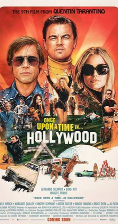 the poster for once upon time in hollywood, starring actors from both films and television