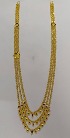 Chandra Haar Designs Gold, Chandra Haram, Rani Har, Step Chain, Short Gold Necklace, Kerala Jewellery, Mango Necklace, Haram Designs, Long Haram