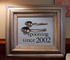 spoons and a frame are all you need to make your life partner laugh