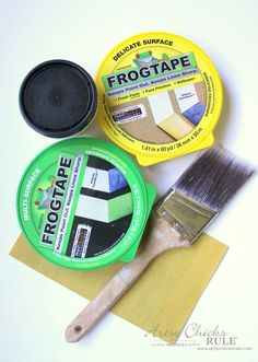 the supplies needed for painting are shown here