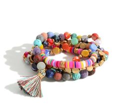 Product Details: Quantity: Stack of 5 (stretchy bracelets)Material: Beads, natural stonesColor: TurquoiseShips: 5-7 days via USPS shipping Stretchy Bracelets, Heishi Beads, Statement Necklace, Beaded Bracelets, Charm Bracelet, Turquoise, Beads, Black