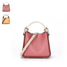 Trendy Fashion Small Colorblock Leather Bucket Bag Tote Crossbody Shoulder Purse-Fashion Clutch, bags Trendy Pink Bucket Bag With Mobile Phone Holder, Trendy Pink Bucket Bag With Phone Holder, Top Handle Phone Bag For Shopping, Leather Shoulder Bag With Mobile Phone Pocket For Spring, Pink Shoulder Bucket Bag With Phone Holder, Modern Pink Shoulder Bag With Mobile Phone Pocket, Trendy Phone Bag For Office, Trendy Office Phone Bag, Modern Pink Bucket Bag With Detachable Strap