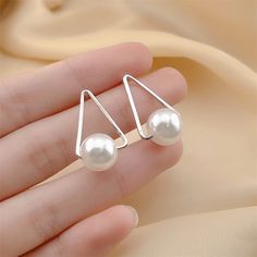 Style: Affordable luxury style Chic Silver Metal Pearl Earrings, Trendy Silver Pearl Earrings For Wedding, Luxury Style, Affordable Luxury, Watch Necklace, Elegant Earrings, Exquisite Design, Ring Bracelet, Earring Necklace