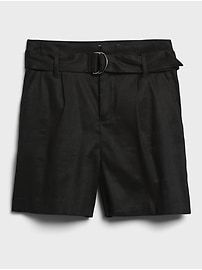 Black Cotton High-waisted Shorts, Black Pleated Waist Shorts, High-waist Black Shorts With Wide Waistband, Pleated High-waisted Cotton Shorts, Black High-waisted Belted Shorts, A Match Made In Heaven, Match Made In Heaven, Match Making, Made In Heaven