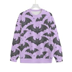 Pastel Goth Bat Purple Sweatshirt - Etsy