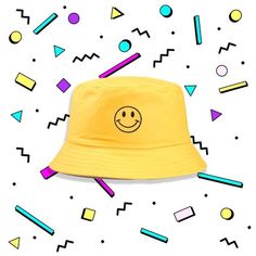 Home · Foreveronline · Online Store Powered by Storenvy Yellow Smiley Face, Smiley Face, Pink Yellow, Smiley, Small Businesses, Free Size, Hard Hat, Bucket Hat, Online Store