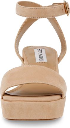 Steve Madden Mercerr Ankle Strap Platform Sandal (Women) | Nordstrom Chunky Platform, Suede Sandals, Platform Sandals, Steve Madden, Adjustable Straps, Ankle Strap, Block Heels, Womens Sandals, Nordstrom