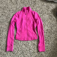 Worn One Time For About An Hour, Never Washed, I Did Take Off Rip Tags But Still Practically New. Just Didn’t Like The Size On Me But It Is A Beautiful Sonic Pink Color In The Cropped Define Style, Size 4. Open To Offers And Comes From A Smoke Free Pet Free Home! Pink Fitted Track Jacket For Sports, Fitted Pink Track Jacket For Sports, Pink Fitted Athleisure Track Jacket, Pink Fitted Track Jacket Athleisure Style, Fitted Pink Athleisure Track Jacket, Winter Running Outerwear With Long Sleeves, Long Sleeve Fall Running Outerwear, Winter Running Fitted Track Jacket, Fitted Winter Running Track Jacket