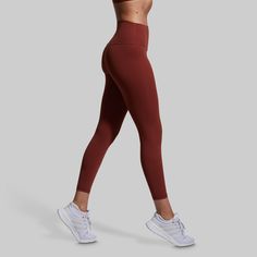 From first workout, these leggings will be a staple in your training wardrobe. Made from our activLUX fabric, these legging have just enough compression to hold you in, yet plenty of stretch to keep you moving with comfort while you’re getting after it. High Quality Leggings, Compression Bra, Red High, Brick Red, Wide Waistband, Outdoor Woman, Training Shoes, Bra Women, Workout Leggings