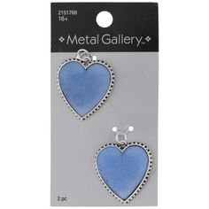 Add translucent beauty to your wardrobe! Simply add these Blue Embossed Floral Heart Pendants to your favorite necklace or earring hardware. These pendants are heart-shaped with beaded metal bezels and translucent resin poured inserts. The resin is blue with floral designs embossed on their surfaces. Use their jump rings to turn these pendants into wearable jewelry you'll love! Details: 	 Length: 1 1/8" 	 Width: 1" 	 Metal Color: Antique Silver Card contains 1 pendant. Sterling Silver Blue Heart Beads Jewelry, Personalized Blue Heart Pendant Jewelry, Blue Glass Jewelry With Heart Beads, Blue Nickel-free Sterling Silver Heart Earrings, Blue Nickel-free Heart Pendant Jewelry, Resin Pour, Jewelry Charms Pendants, Jump Rings, Heart Pendant