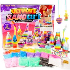 the ultimate sand out kit includes all kinds of colors and shapes to make it fun for kids