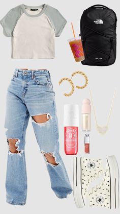 Back To School Outfits Inspiration, Outfit Ideas Home Casual, Aestethic Outfits For School, High School Outfit Inspo 2023, Junior Outfits For School, Cute Jeans Outfits For School, Grade 8 Outfits, Middle School Outfits 2023, Good Back To School Outfits