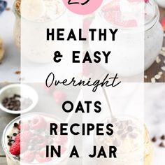 healthy and easy overnight oats in a jar