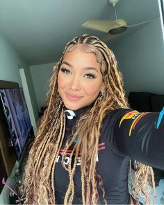 Auburn Braids, Braid Hacks, Hawaii Hair, Top Braid, Braided Hairstyles For Black Women Cornrows, Curled Hair, Goddess Braids Hairstyles, Blonde Braids