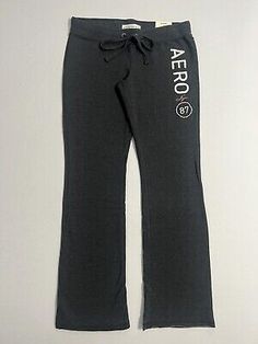 Top Seller for Aeropostale Aero 87 Womens Dark Gray Fit & Flare Sweat Pants XS S M L XL XXL!!, Women's Clothes Flare Sweat Pants, Logo Style, Embroidered Applique, Sweat Pants, Top Seller, Printed Leggings, Aeropostale, Fit & Flare, Dark Gray