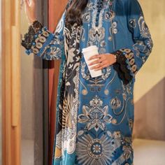 New 3 Piece Pakistani Dress Winter Salwar Kameez Xl Winter Dresses, Salwar Kameez, 3 Piece, Pakistani Dresses, Long Sleeve Dress, Womens Dresses, Long Sleeve, Dresses, Blue