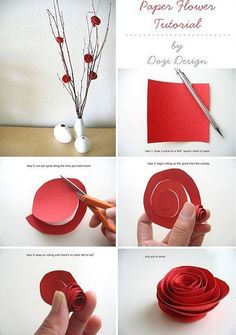 the instructions for making paper flowers