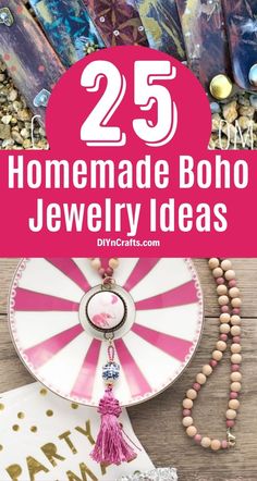 Boho Diy Jewelry Bohemian Style, Boho Beads Decor, Diy Boho Necklace Tutorials, Boho Necklaces Bohemian Diy, How To Make Boho Jewelry, Diy Boho Necklace Ideas, Boho Beads Diy, Jewelry Making Accessories, Whimsical Jewelry Aesthetic