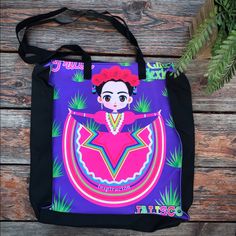 Frida Kahlo Beach Tote Bag. Authentic Mexican-Made. Perfect Gift For The Summer! Purple Summer Vacation Bags, Purple Summer Shoulder Bag, Summer Purple Shoulder Bag, Purple Shoulder Bag For Summer, Casual Purple Shoulder Bag For Vacation, Rectangular Purple Festival Shoulder Bag, Purple Beach Bag For Daily Summer Use, Purple Vacation Bag With Adjustable Strap, Purple Beach Shoulder Bag With Adjustable Strap