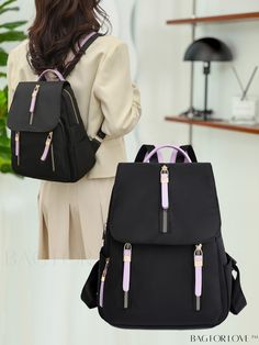 BagForLove - Stylish Womens Multipocket Backpack with Multiple Zippers Trendy Black Backpack With Zipper Pocket, Versatile Black Backpack With Ykk Zipper, Black Backpack With Ykk Zipper, Black Student Backpack With Zipper Pocket, Versatile Black Backpack With Zipper Pocket, Black Student Backpack With Pockets, Black Backpack With Ykk Zipper For Back To School, Black Backpack With Zipper For Back To School, Black Backpack With Zipper Closure For Back To School