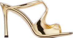 Sandals Gold, Heeled Sandals, Jimmy Choo, Sandals Heels, Sandals, Heels, Gold