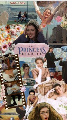 a collage of princesses and other pictures is featured in this poster for the movie