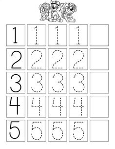 a printable worksheet with numbers for children