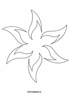 a flower that is drawn in the shape of a star