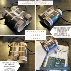 the instructions for how to make a paper binoculars