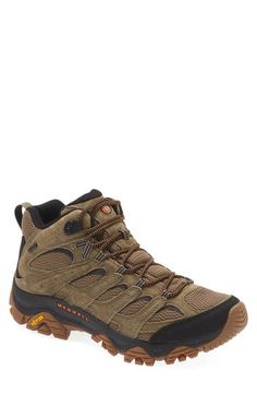 the men's hiking shoe in brown and black