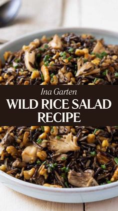 Barefoot Contessa Wild Rice Salad Recipe Wild Rice Artichoke Salad, Wild Rice Chicken Salad, Best Wild Rice Recipes, Wild Rice Benefits, Salad With Rice, Wild Rice Salad Recipe, Green Pea Salad, Marinated Artichoke Hearts, Cumin Chicken