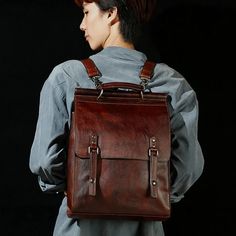 It’s that simple. Just $315.95 Original Genuine Leather Men's Backpack Vegetable Tanning Leather Travel Backpacks Schoolbag Laptop #backpacks #backpackschool #backpackstore #backpacksecond #menbackpack #backpackshop #backpackstyle Brown Leather Backpack For Men, Luxury Brown Leather Backpack For Men, Luxury Brown Backpack-style Briefcase, Brown Leather-backed Bags For Adventure, Backpack Store, Leather Travel Backpack, Brown Leather-backed Adventure Backpack, Travel Laptop Backpack, Travel Backpacks