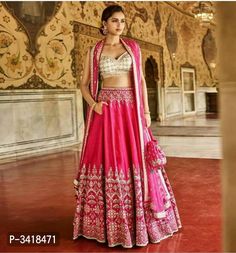 For book whatsapp on 9175293753 Wedding Skirt Outfit, Magenta Lehenga, Anita Dongre Lehenga, Lehenga Inspiration, Orang India, Pakistani Lehenga, Brocade Lehenga, Red Lehenga Choli